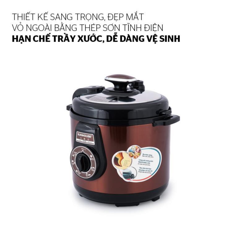 Nồi áp suất điện đa năng 5L SUNHOUSE SH1550 [ Hàng chính hãng 100%] | BigBuy360 - bigbuy360.vn