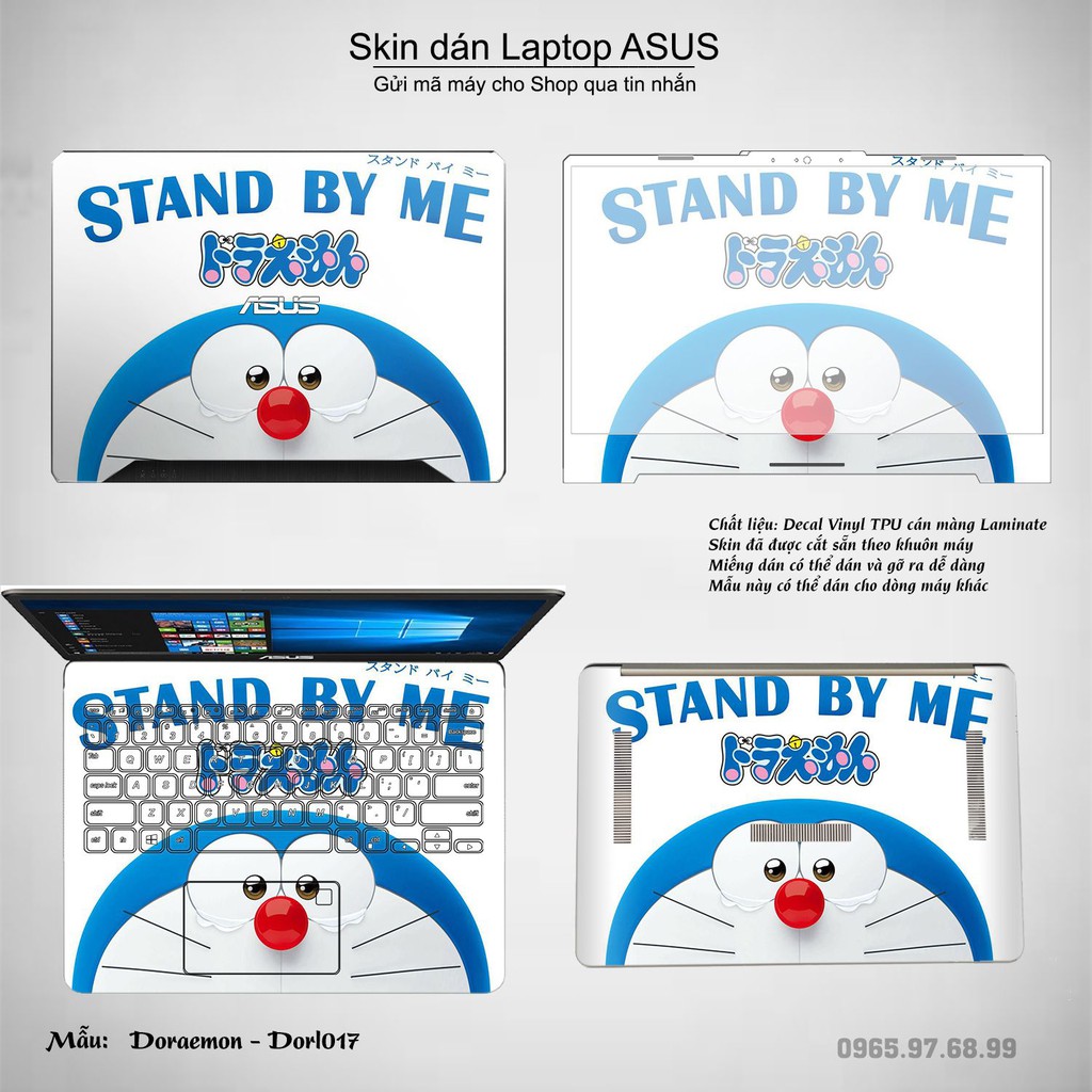 Skin dán Laptop Asus in hình Doraemon