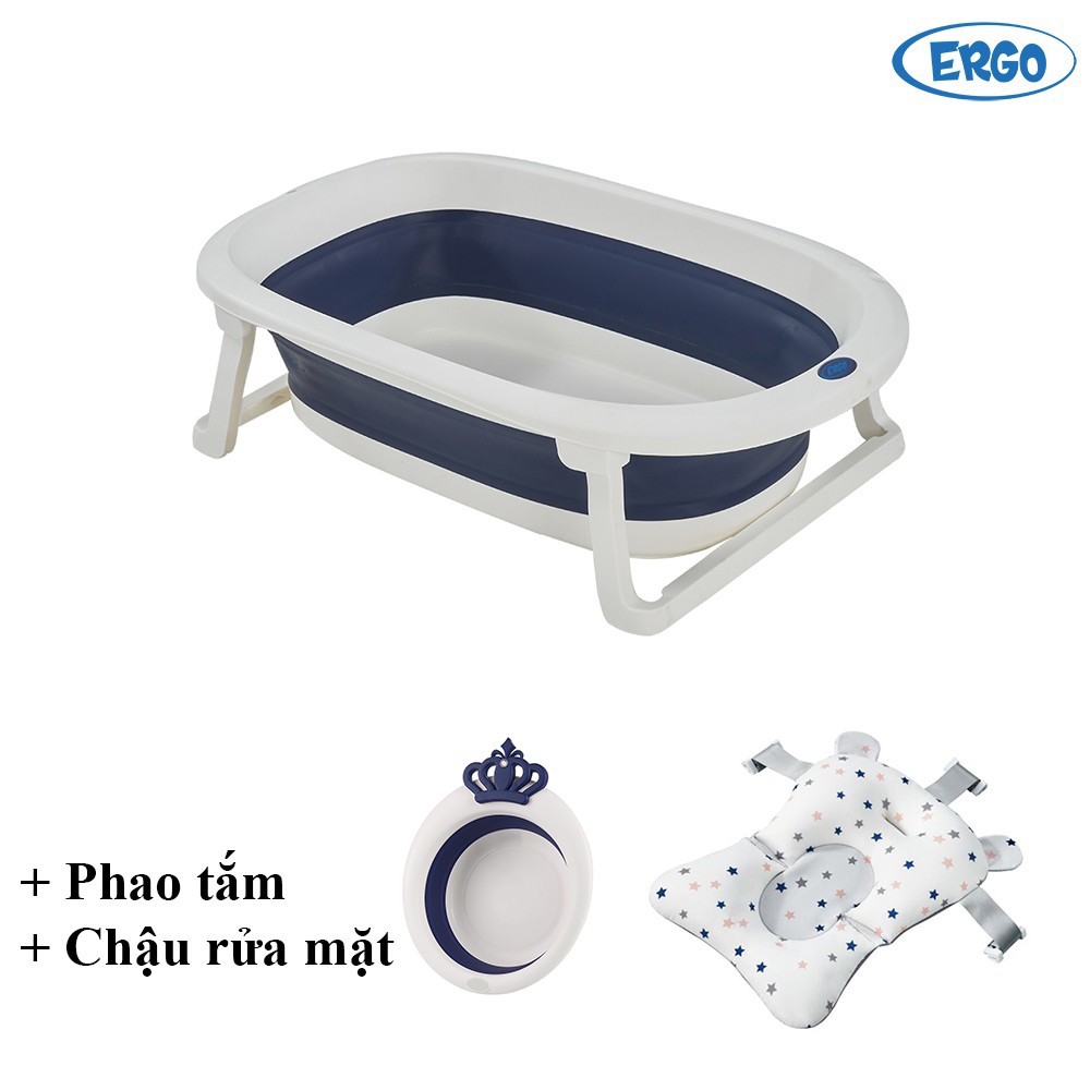 [Mã 267FMCGSALE giảm 8% đơn 500K] Chậu tắm gấp gọn Ergo chính hãng dùng cho em bé từ 0 đến 5 tuổi