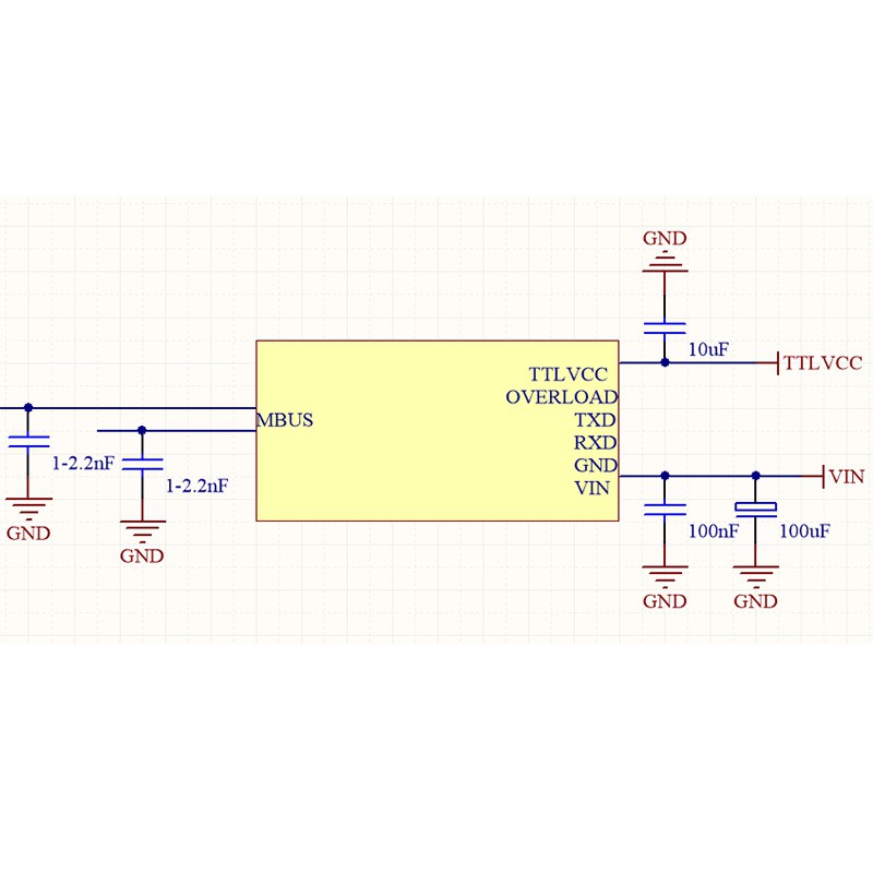 TTL,UART Serial Port to MBUS Master Machine