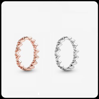 Pure Silver Rose Gold Freehandora Hearts Ring Jewelry