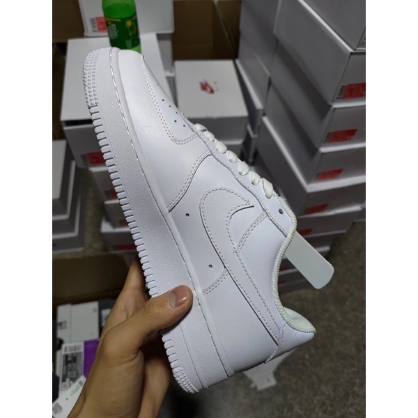 Giày Sneaker nam big size độn đế tăng chiều cao , thể thao Air Force 1 Full trắng cao cấp đế Air 46 47 tich chu shop