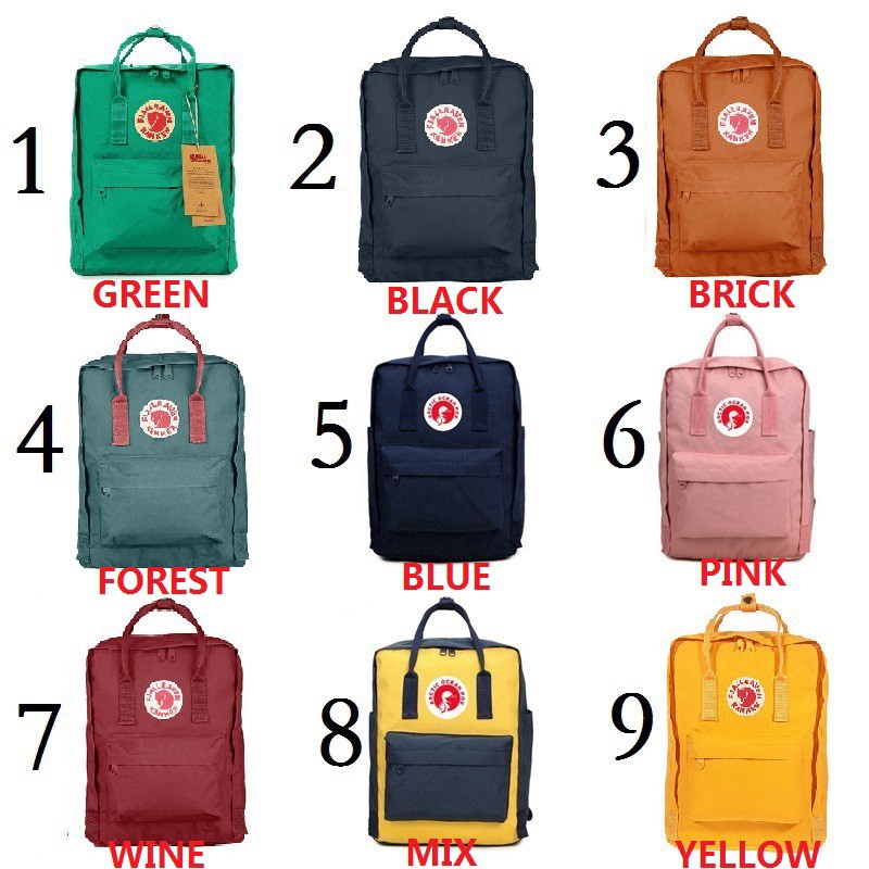 Ba Lô Kanken Fjallraven Vải Canvas Phong Cách Hàn Quốc Cho Nữ (MID 16L)