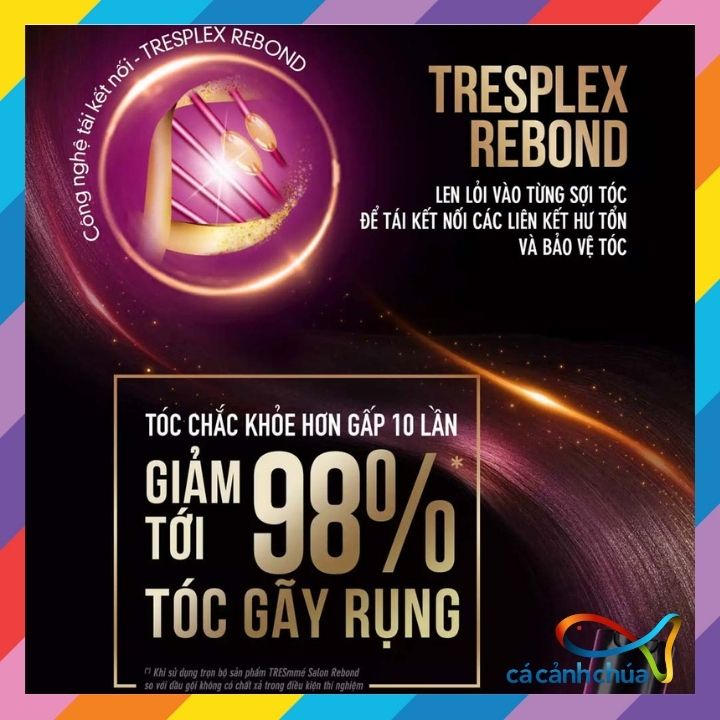 Combo Tresemme Salon Rebond Cho tóc hư tổn do tạo kiểu với Công Nghệ Tái Kết Nối giúp ngăn gãy rụng: Gội 640g & Xả 620g