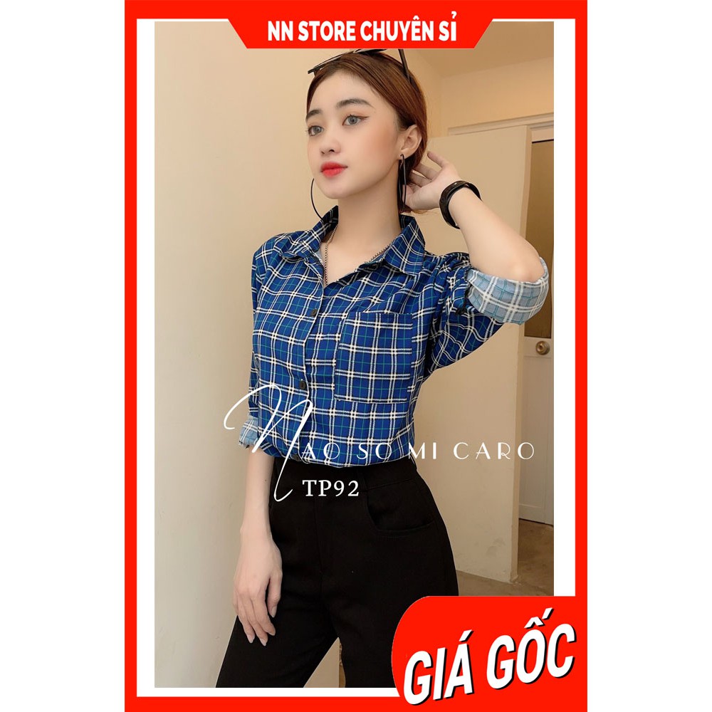 Áo sơ mi sọc kẻ nữ chất kate lụa mềm mịn mát Áo sơ mi công sở nữ TP92