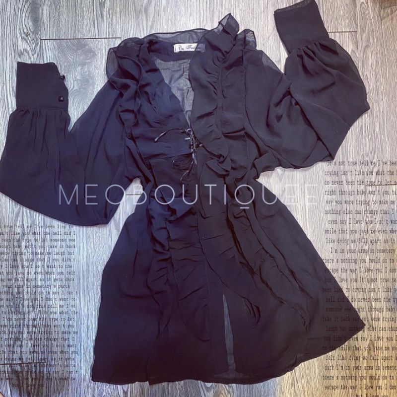 Sơ mi voan tơ bèo tiểu thư