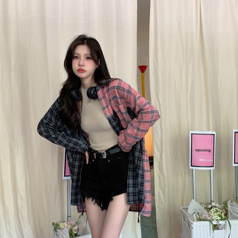 Áo sơ mi ZHELIHANGFEI dài tay dáng rộng phong cách cổ điển thoải mái thời trang