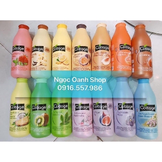 Sữa tắm, Sữa tắm Pháp, hàng chính hãng Cottage, hương thơm tự nhiên, làm ẩm da, làm mềm da, 13 mùi hương, lọ 750ml