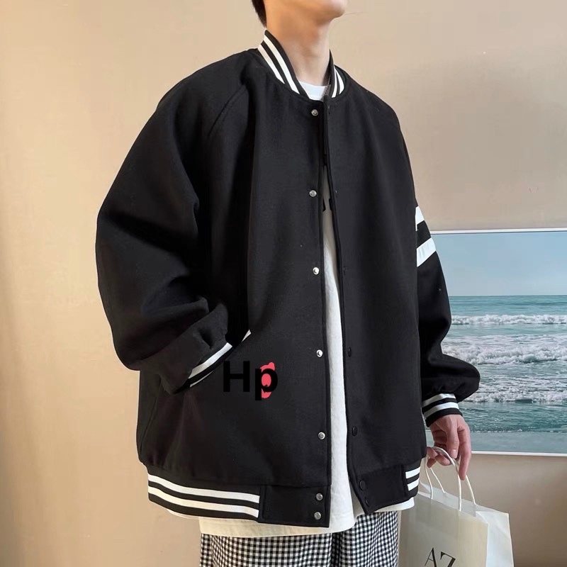 Áo bomber tay đen 2 vạch TH6
