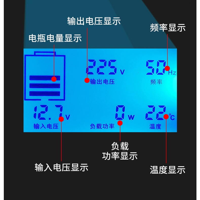 Bộ chuyển đổi nguồn 12v 24v 48v lên 220v 5500W Sóng Sin chuẩn- inverter-Kích điện sóng sin tinh khiết