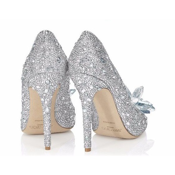 Giày cao gót cinderella high heel "họa tiết đính cườm"