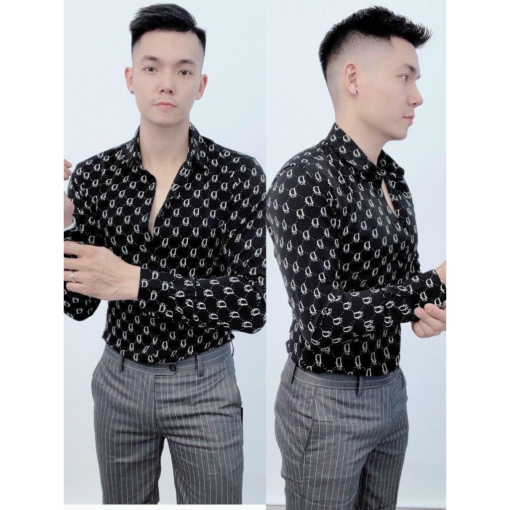 Áo sơ mi nam dài tay cao cấp dáng ôm Hàn Quốc vải lụa mềm mịn, thoáng mát | BigBuy360 - bigbuy360.vn