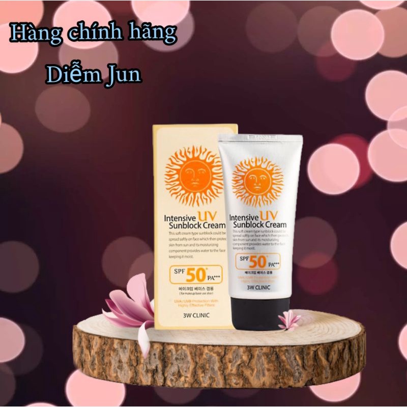 Kem chống nắng 3W Clinic Intensive Sunblock cream 70ml (hộp mặt trời đỏ)