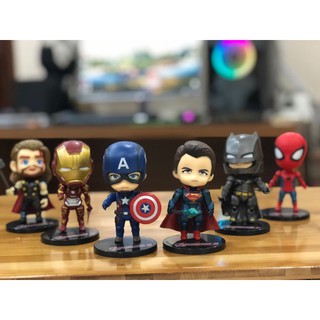 ( THANH LÝ ) Bộ Mô hình 06 Nhân Vật Trong Phim Siêu Anh Hùng Marvel - Mẫu 01