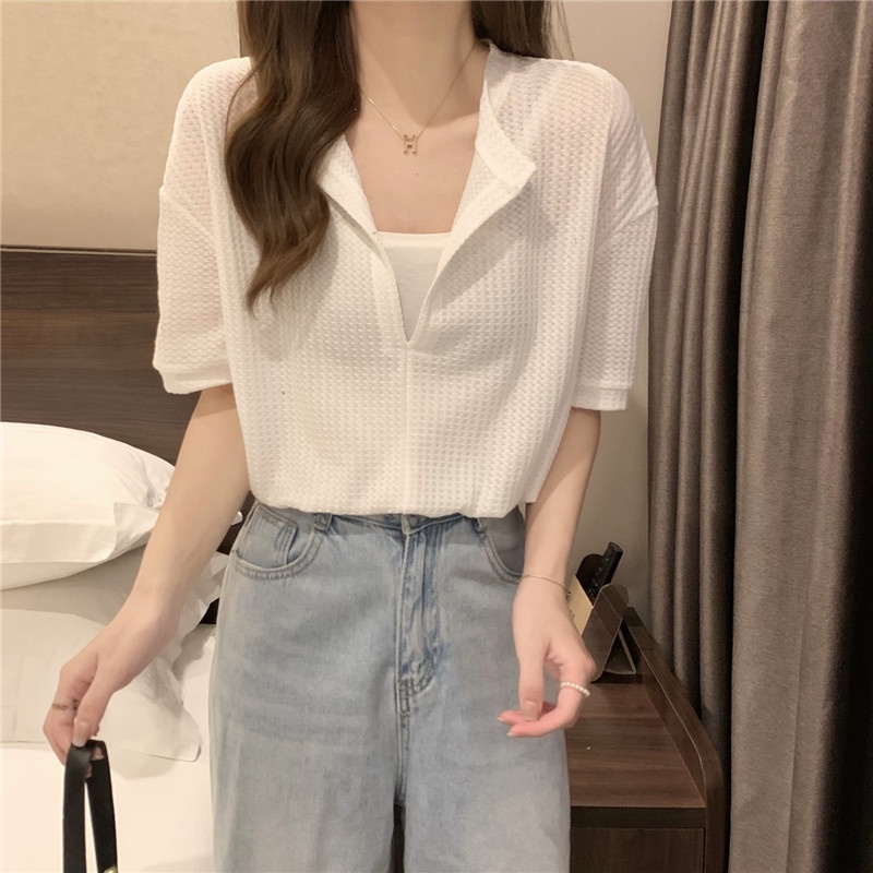 Áo Croptop Thiết Kế Mới Thời Trang Mùa Hè Theo Phong Cách Pháp Dành Cho Nữ