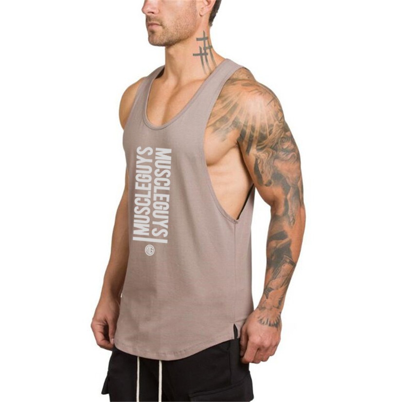 Áo thun cotton sát nách cổ V cho nam