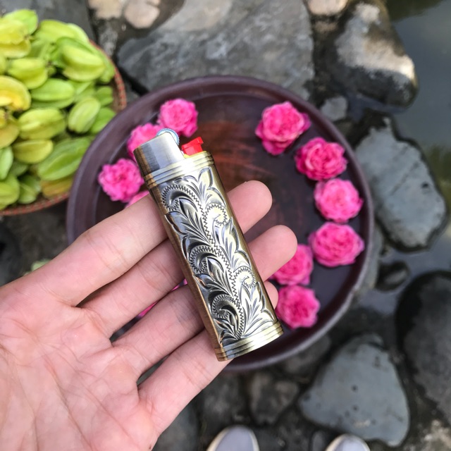 Bic J3 Pháp case hợp kim màu đồng