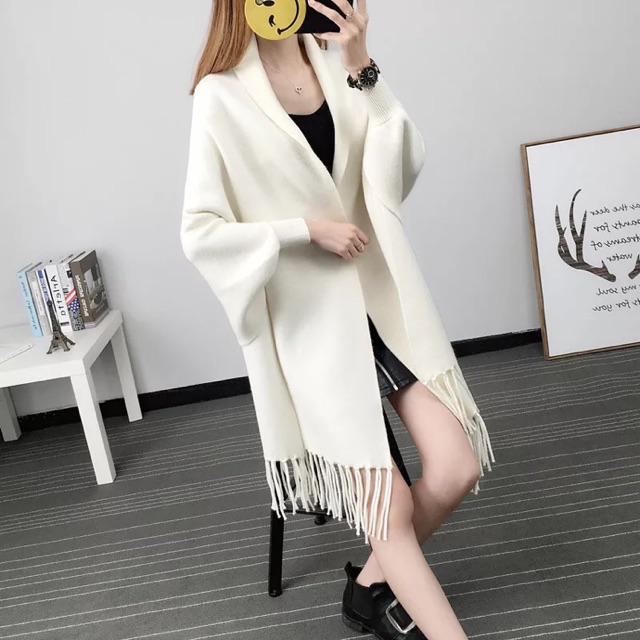 Áo Choàng Len Tua Rua Quảng Châu
