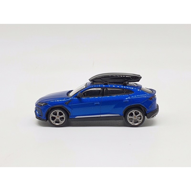 Xe Mô Hình Lamborghini Urus - Blu Eleos w/ Roof Box LHD 1:64 MiniGT (Xanh Dương)