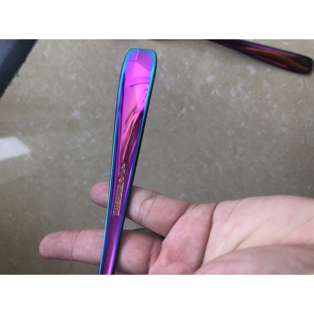 Dĩa inox ,Nĩa inox 304 ăn bít tết cao cấp, sang trọng, tinh tế cầu vòng màu sắc