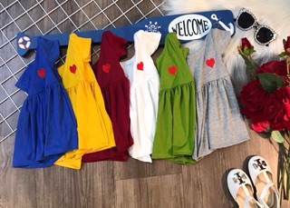 Combo 2 váy cotton cho bé gái