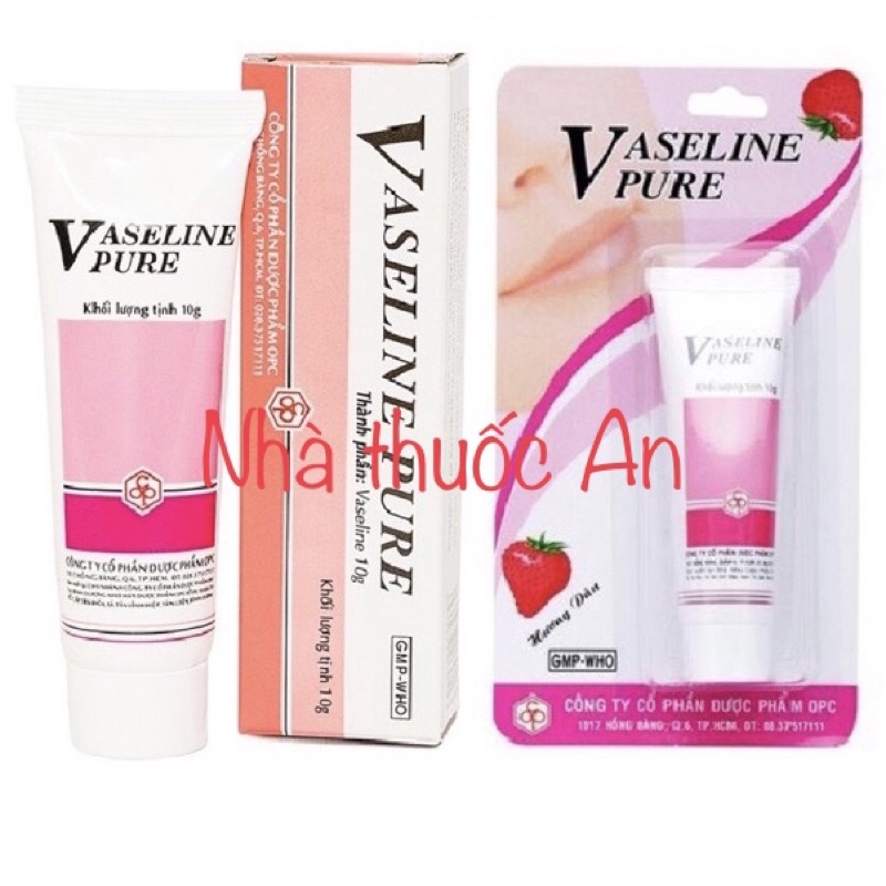 (chọn loại) Vaselin dâu dưỡng khô môi tube 10gr