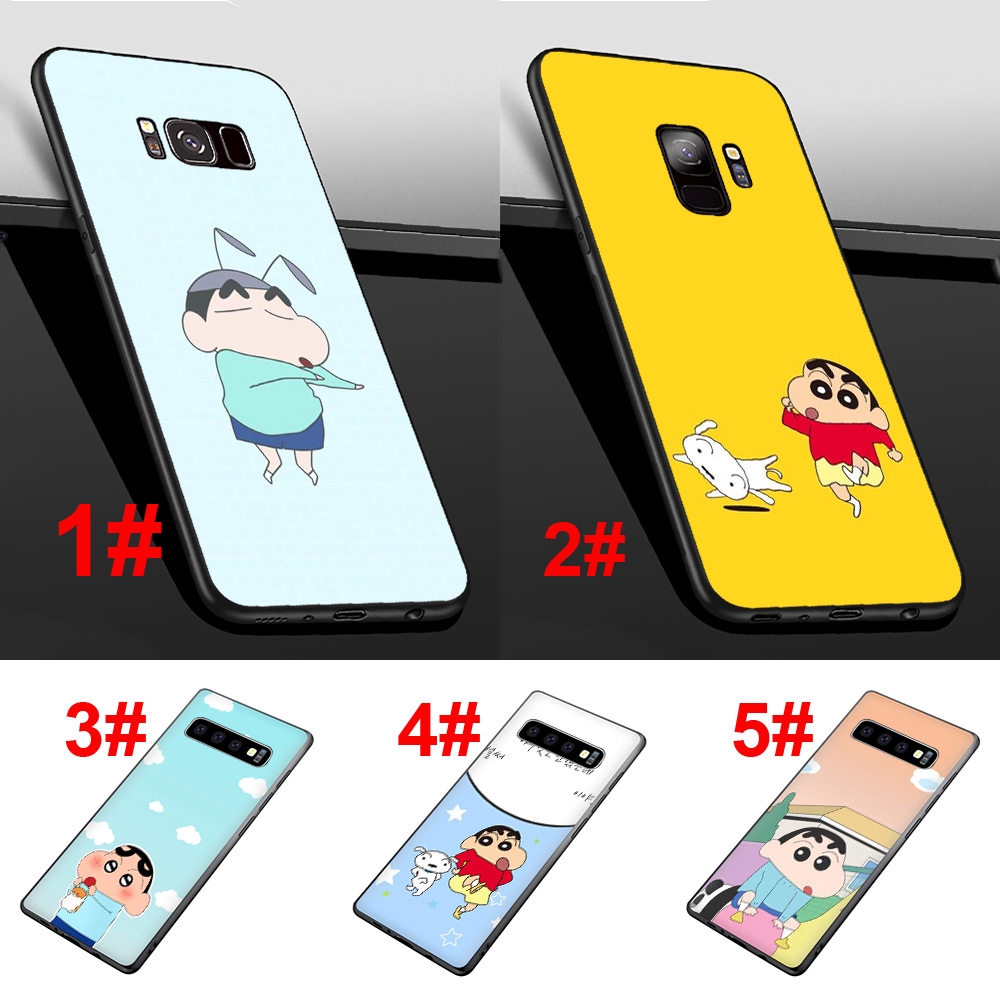 Ốp điện thoại silicon mềm hình Shin Chan Crayon dễ thương 33F cho Samsung Galaxy S10E S6 S7 Edge S8 S9 S10 Plus