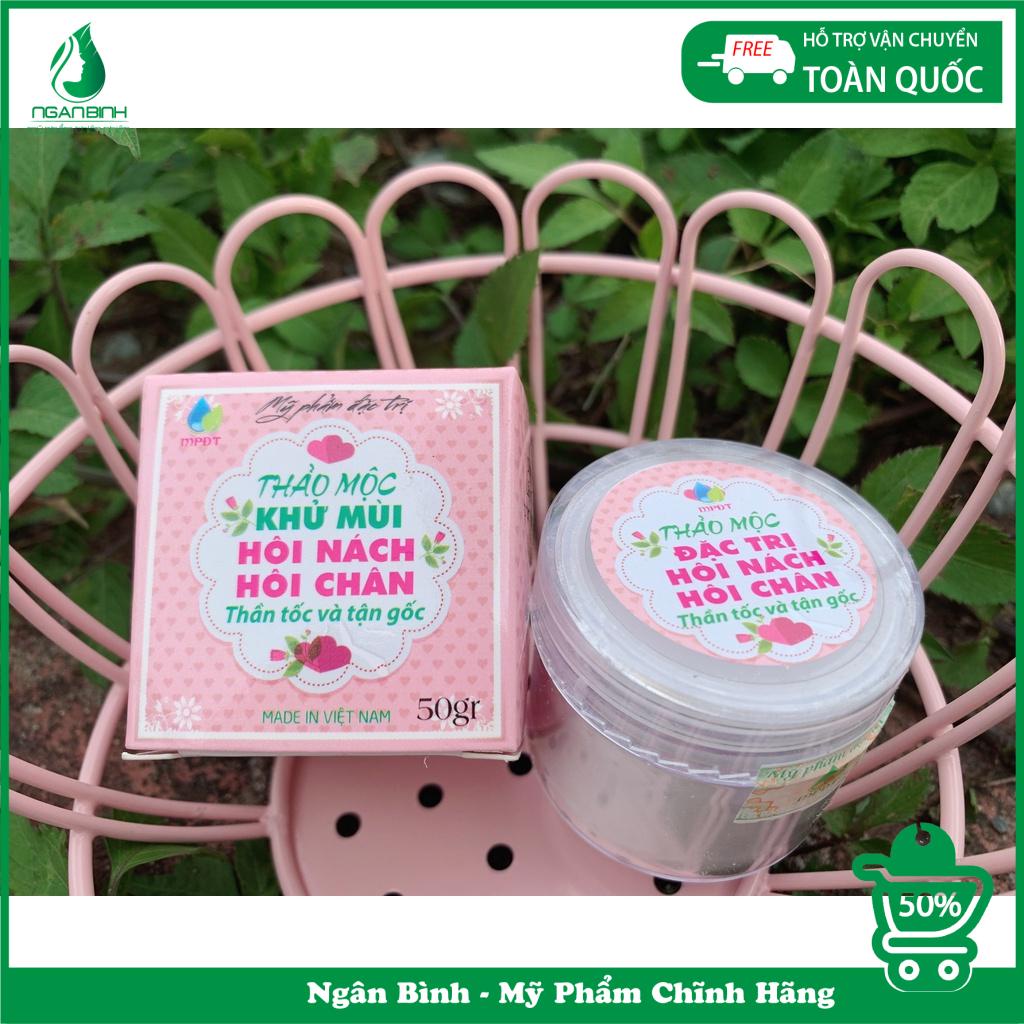 Thảo mộc hồng khử mùi hôi nách hôi chân, giảm thâm, da sáng hồng, láng mịn 50gr