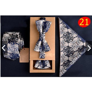 Combo nơ + khăn + cà vạt bản 5cm vintage-retro