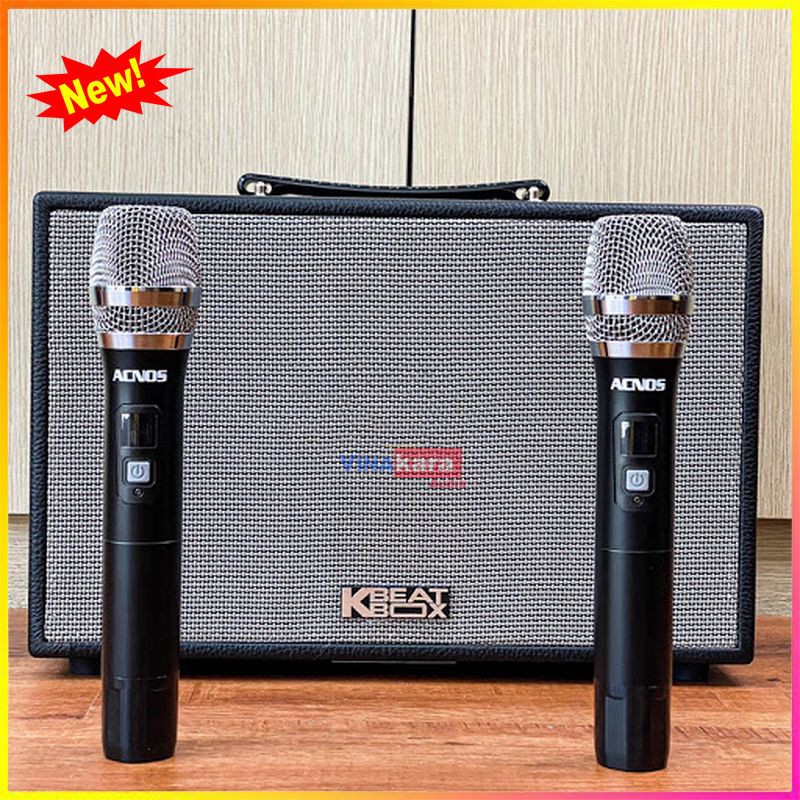 Loa kéo xách tay ACNOS KBEATBOX CS200PU, loa Karaoke mini di động cao cấp - Hàng chính hãng