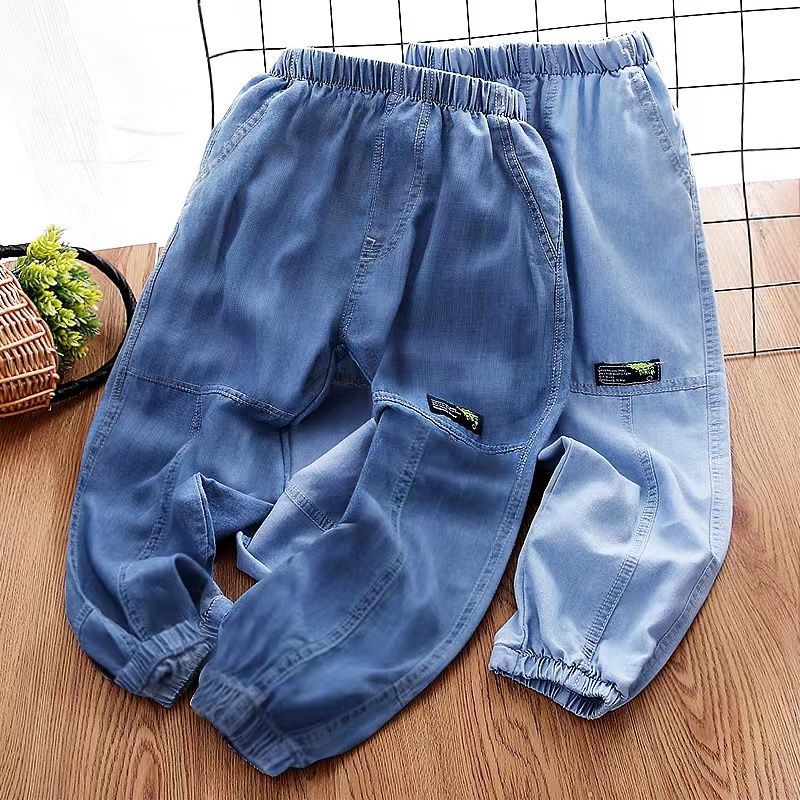 Quần Jean Dài Dáng Rộng Chống Muỗi Thời Trang Xuân Hè Cho Bé Trai