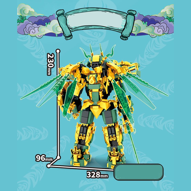 Đồ chơi Lắp ráp Robot Phantom NinjaGo, LY68215 Rồng thần Ninja Go, Xếp hình thông minh, Mô hình phim nổi tiếng [