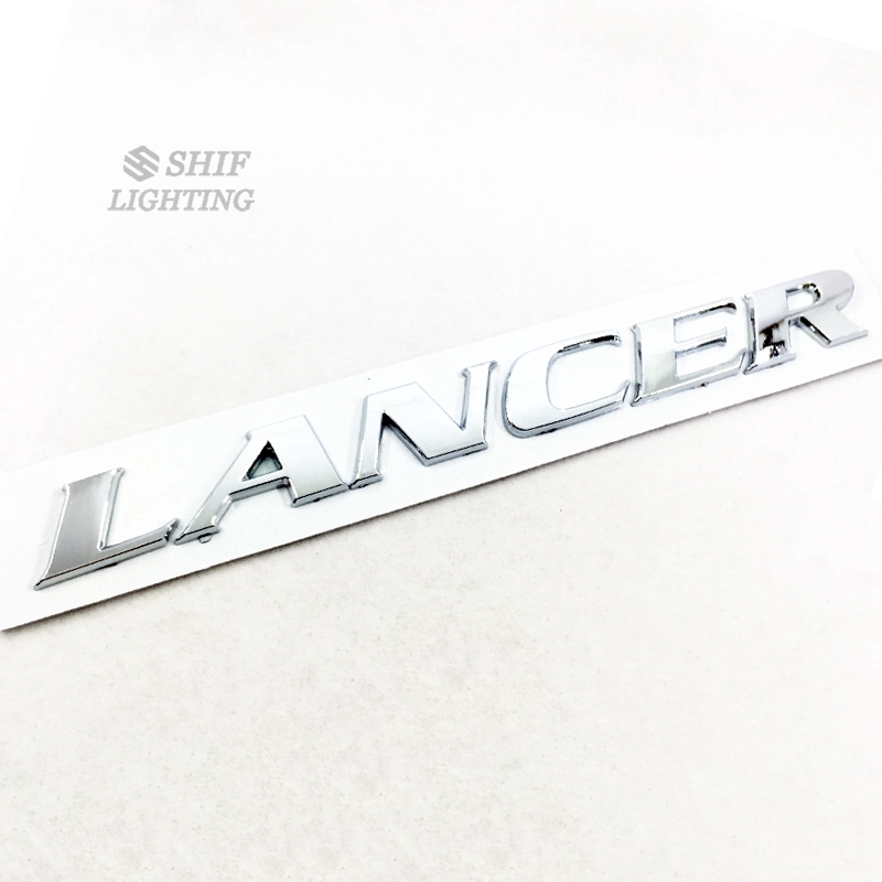 1 logo trang trí sau xe hơi hình chữ LANCER bằng ABS dành cho MITSUBISHI LANCER