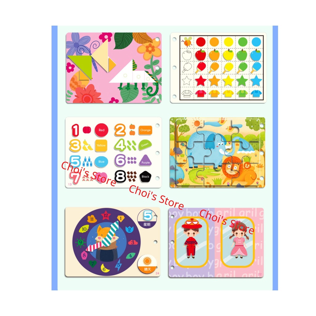Sách bóc dán, học liệu bóc dán montessori, Busy book thông minh cho bé