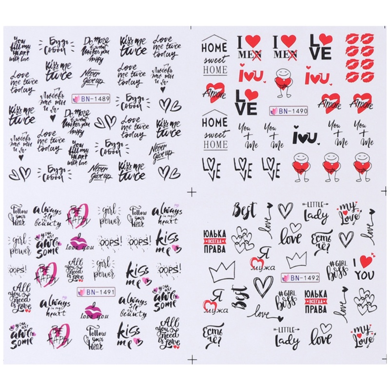 [Hàng mới về] Set 12 tờ miếng dán trang trí móng họa tiết thời trang DIY