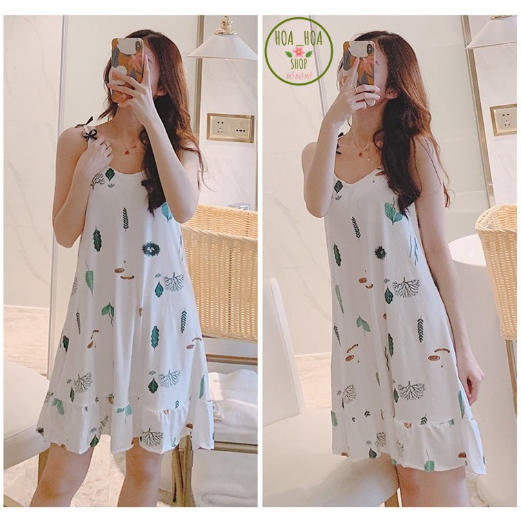 Váy Ngủ Hai Dây Có Đệm Ngực Cho Người Dáng Đẹp Dùng Mặc Ở Nhà | BigBuy360 - bigbuy360.vn