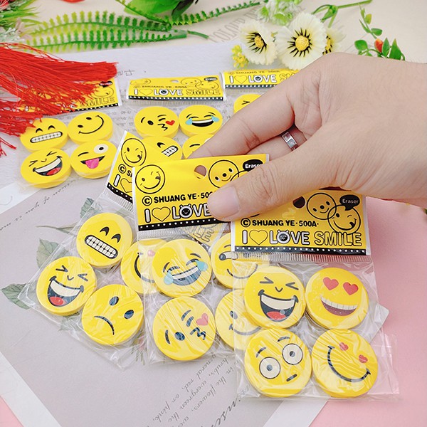 Bốn cục gôm mặt cười vui nhộn ✓Cục tẩy ✓Giá rẻ