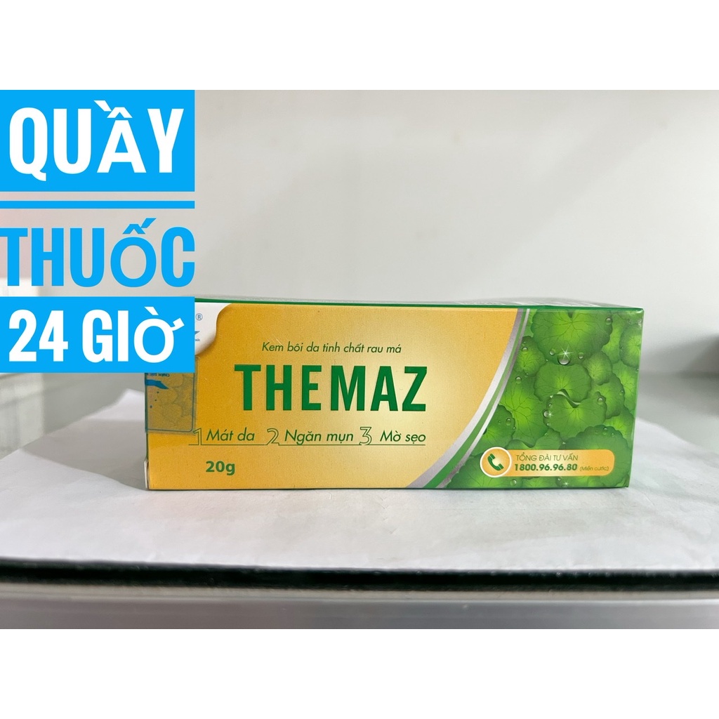 Kem bôi tinh chất rau má Themaz mát da, ngăn mụn, mờ sẹo 20g