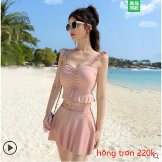 ( Hàng order) Bộ bikini 2 mảnh quần váy kín đáo