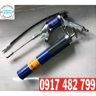 SÚNG BƠM MỠ DÙNG HƠI GREASE GUN DUNG TÍCH BÌNH 600cc CẦN XOAY 360 ĐỘ
