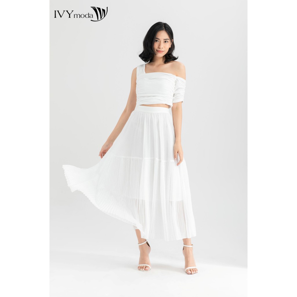 Chân váy xếp ly voan 2 lớp IVY moda MS 31B8578