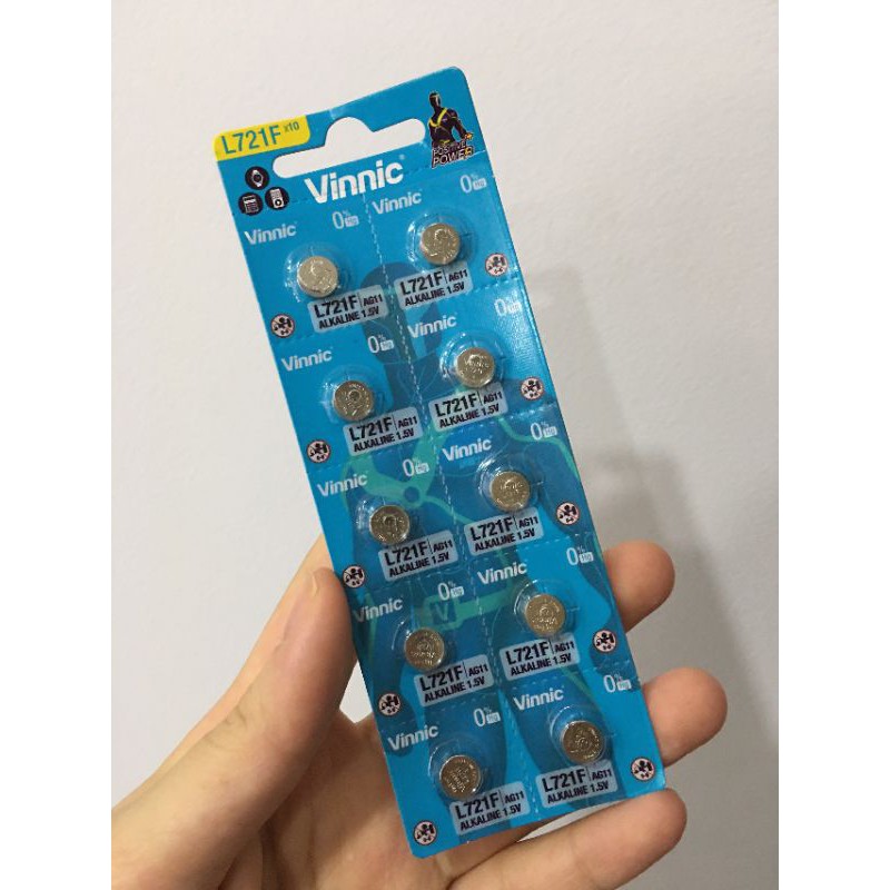 Vỉ pin Vinnic L721F LR66 AGG11 SR721SW 721 379 dùng để thay thế cho đồng hồ các loại