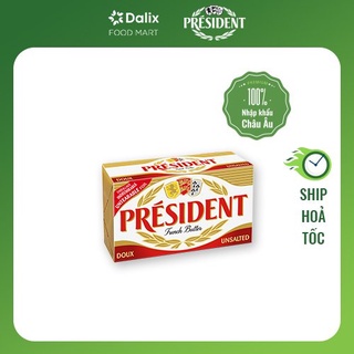 Bơ nhạt President thỏi 200g, chính hãng