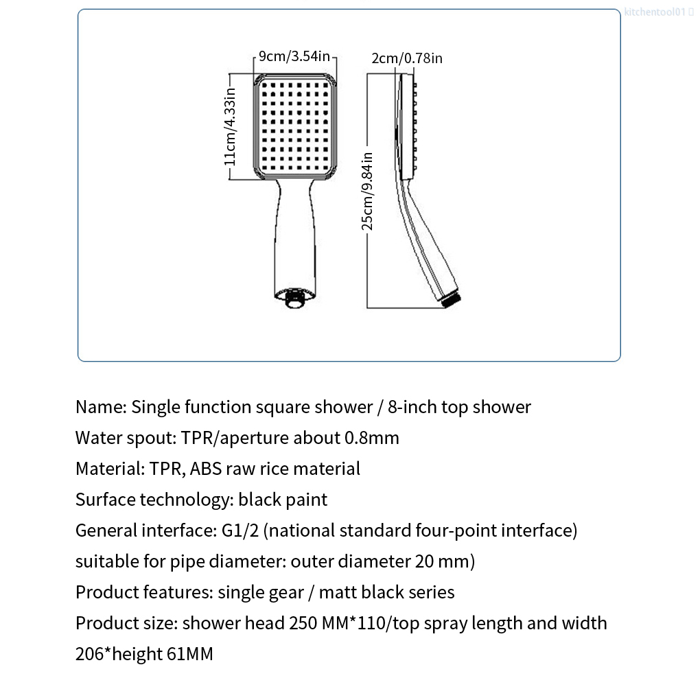 Vòi Sen Áp Suất Phun Nước Cầm Tay Tiết Kiệm Nước, Dùng Cho Nhà Tắm, Nhà Bếp, Bếp