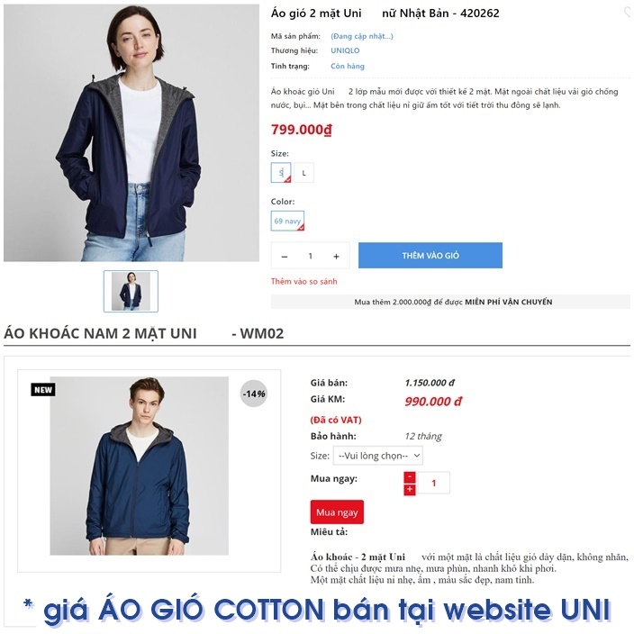 Áo khoác gió nam nữ TURATY áo 2 lớp chống nước vải dù lót COTTON hàng cao cấp mặc hai mặt cực đẹp mẫu đẹp nhất 2021