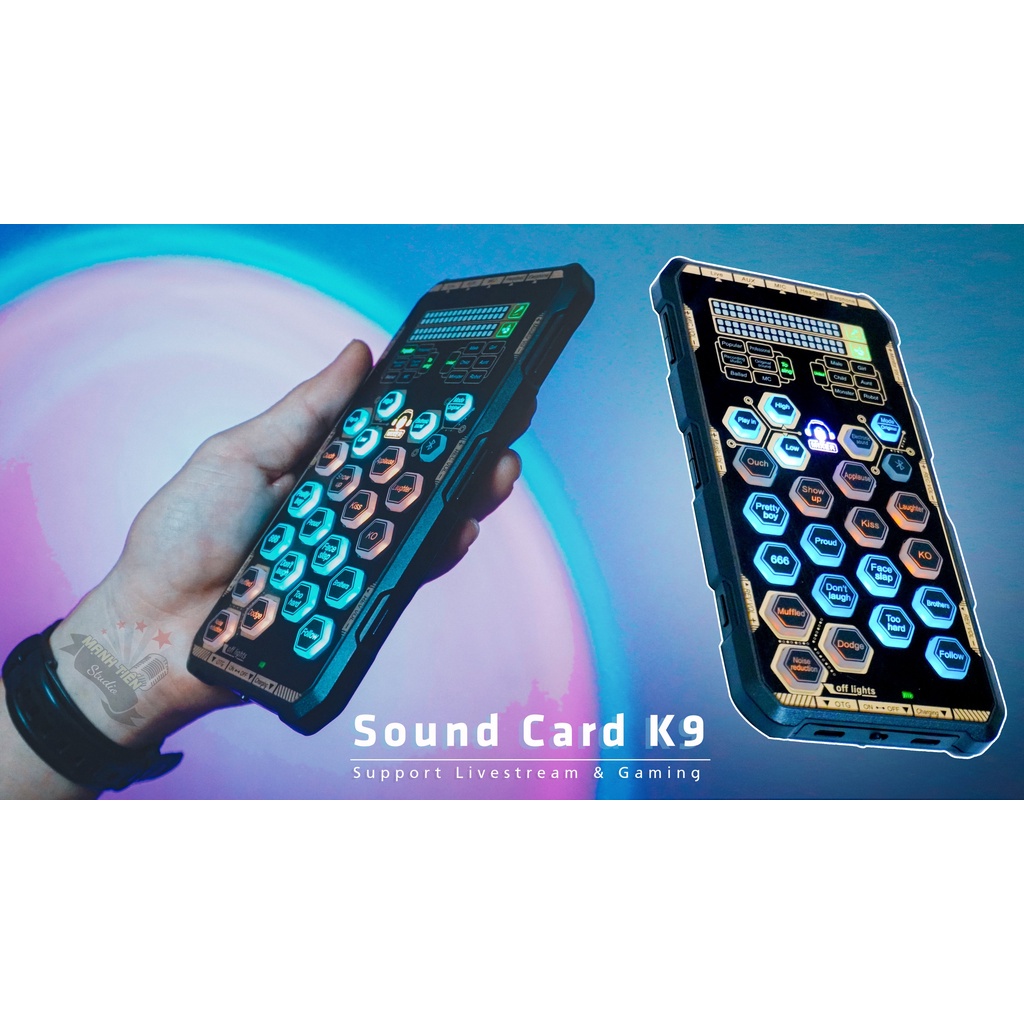 Sound Card K9 Mobile - Chơi game, Thu âm, Livestream, Karaoke online, pk đơn giản chỉ cần thêm tai nghe -Hỗ trợ Autotune