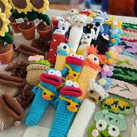 Túi đựng son bằng len handmade đủ loại _ Có sẵn