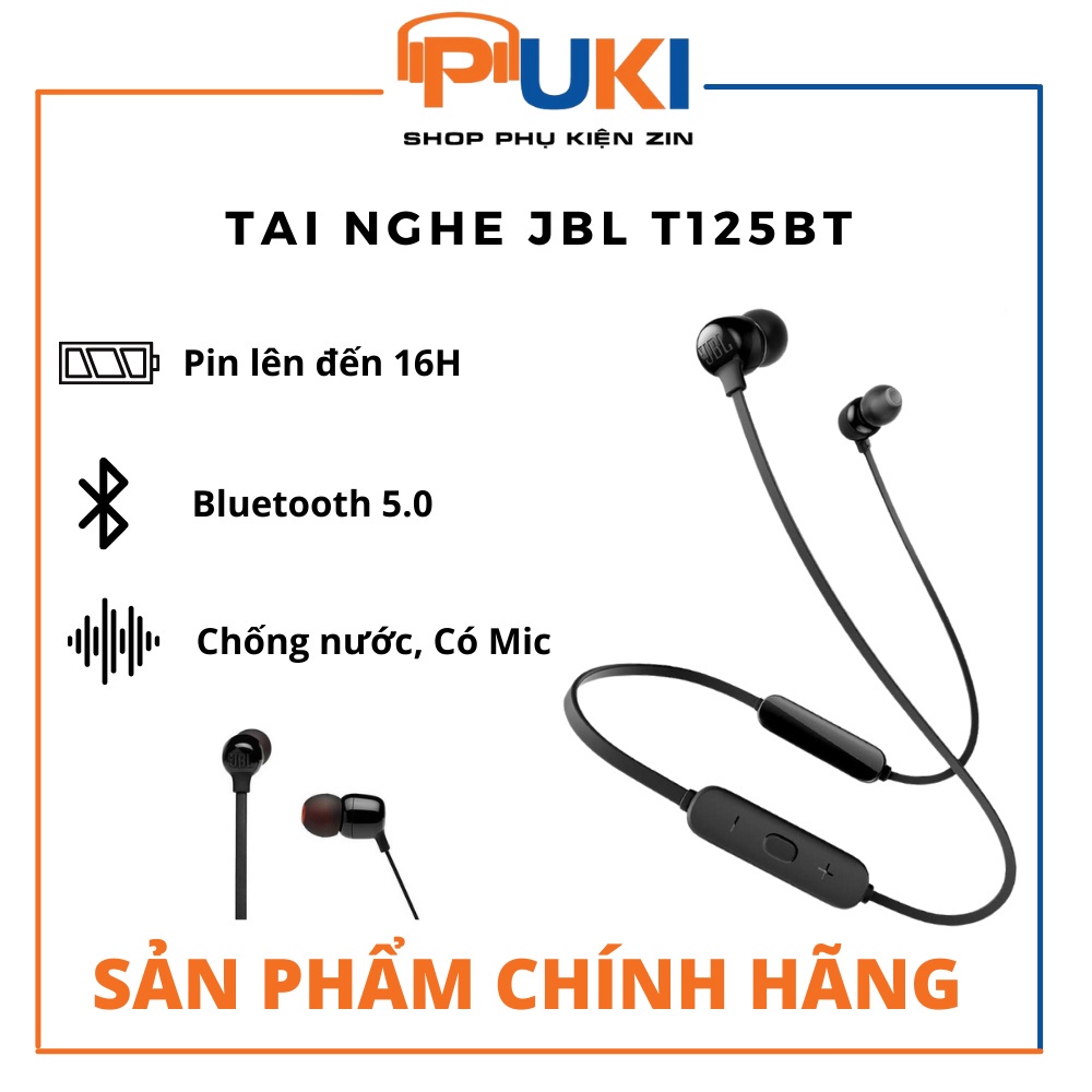 Puki shop / Tai nghe bluetooth JBL tune 125 BT - Tai nghe JBL T125BT chính hãng