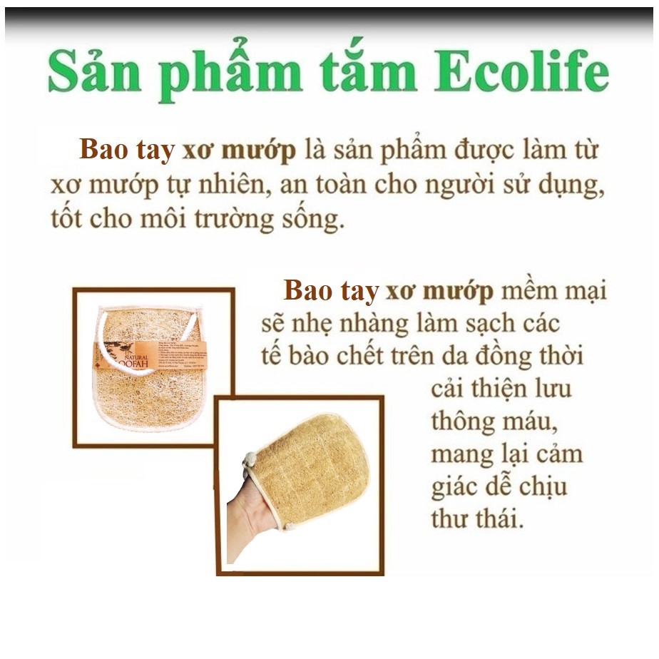 Bông tắm xơ mướp Ecolife làm sạch cơ thể, tẩy tế bào