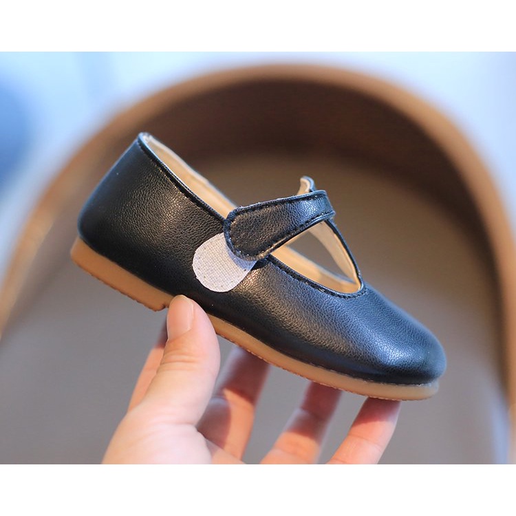 Giày Búp Bê Da Mềm Màu Trơn Chống Trượt Cho Bé 1-8 Tuổi